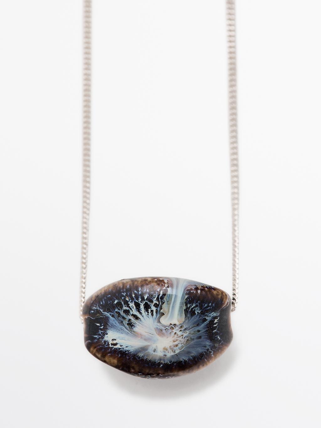 Necklace with ceramic pendant