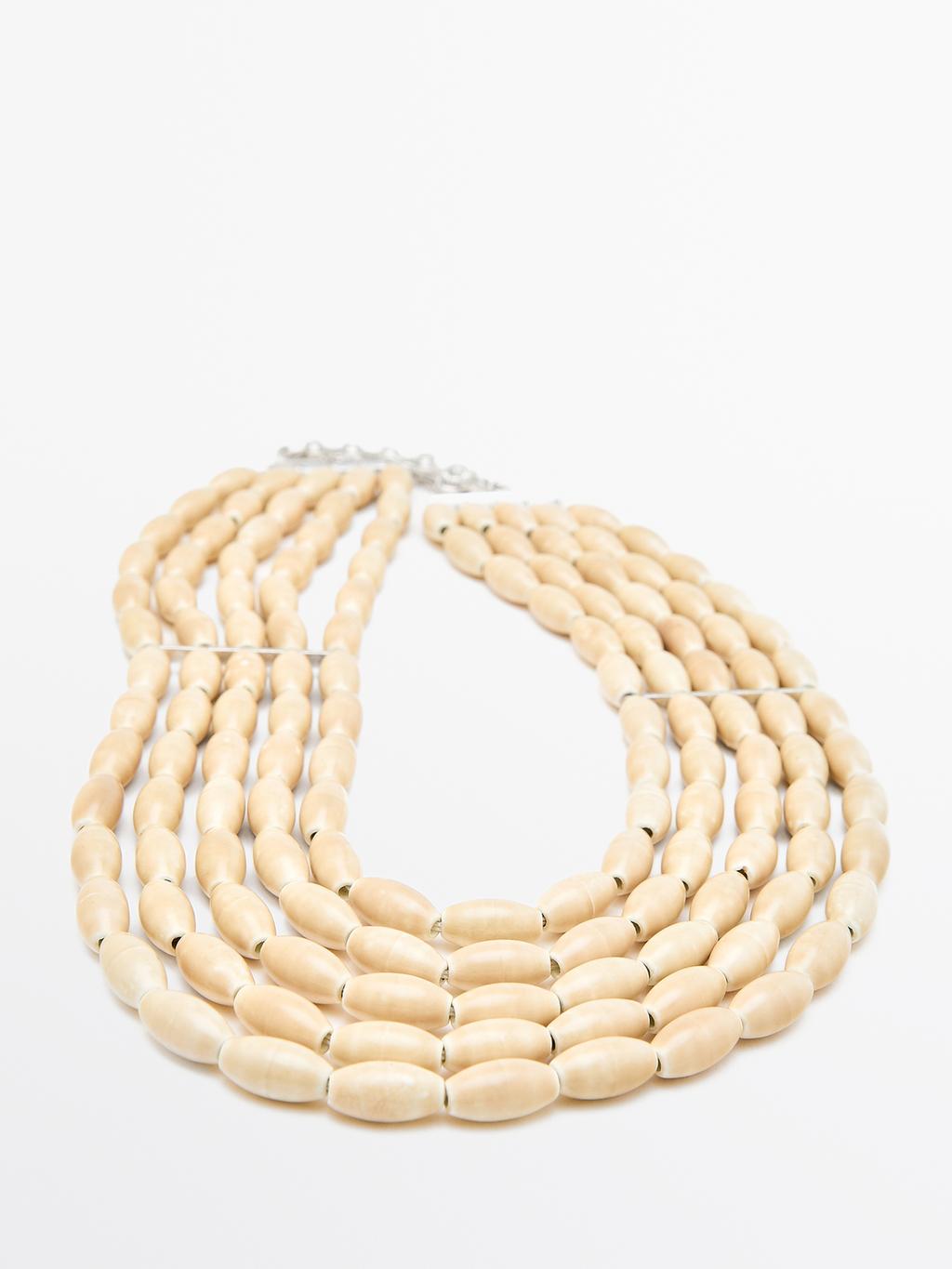 Ceramic bib necklace