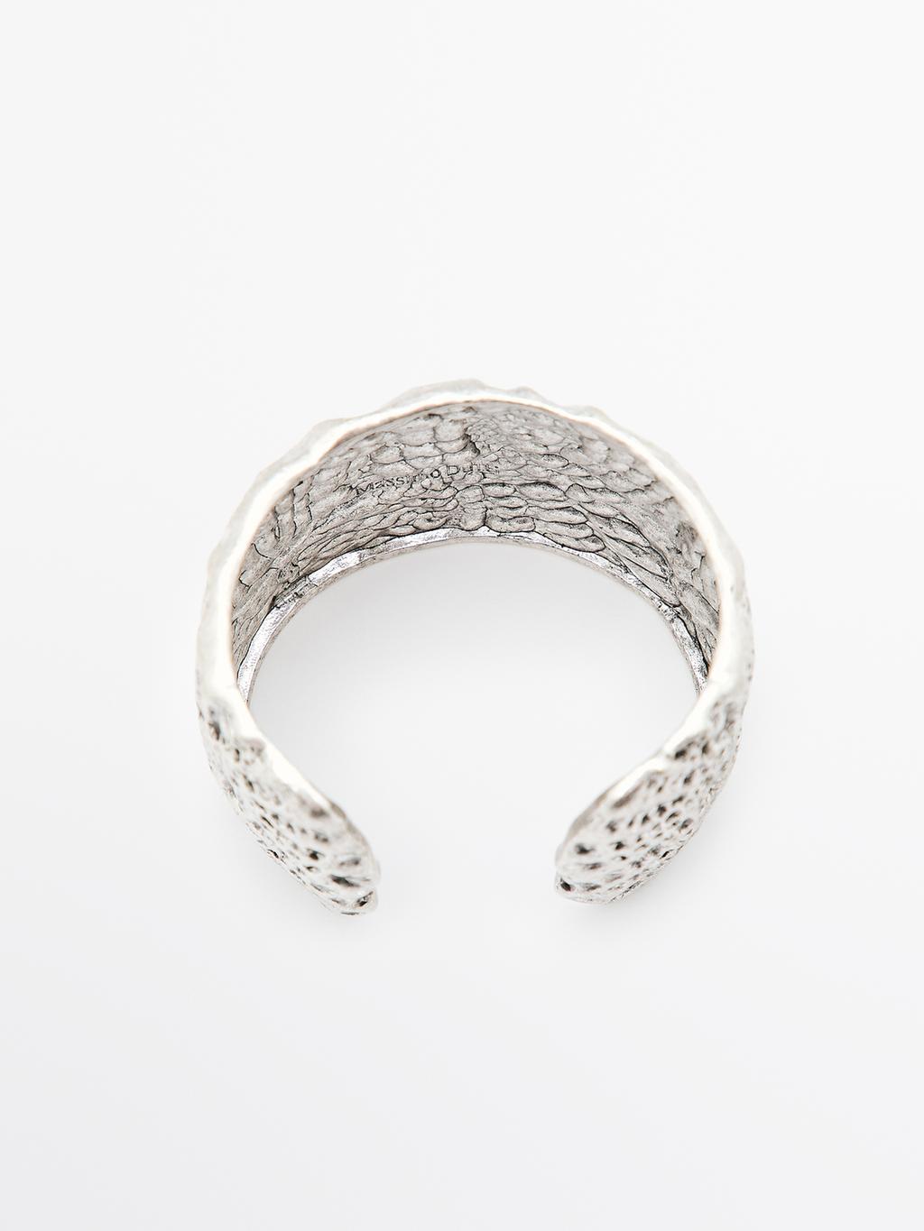 Textured metal bangle