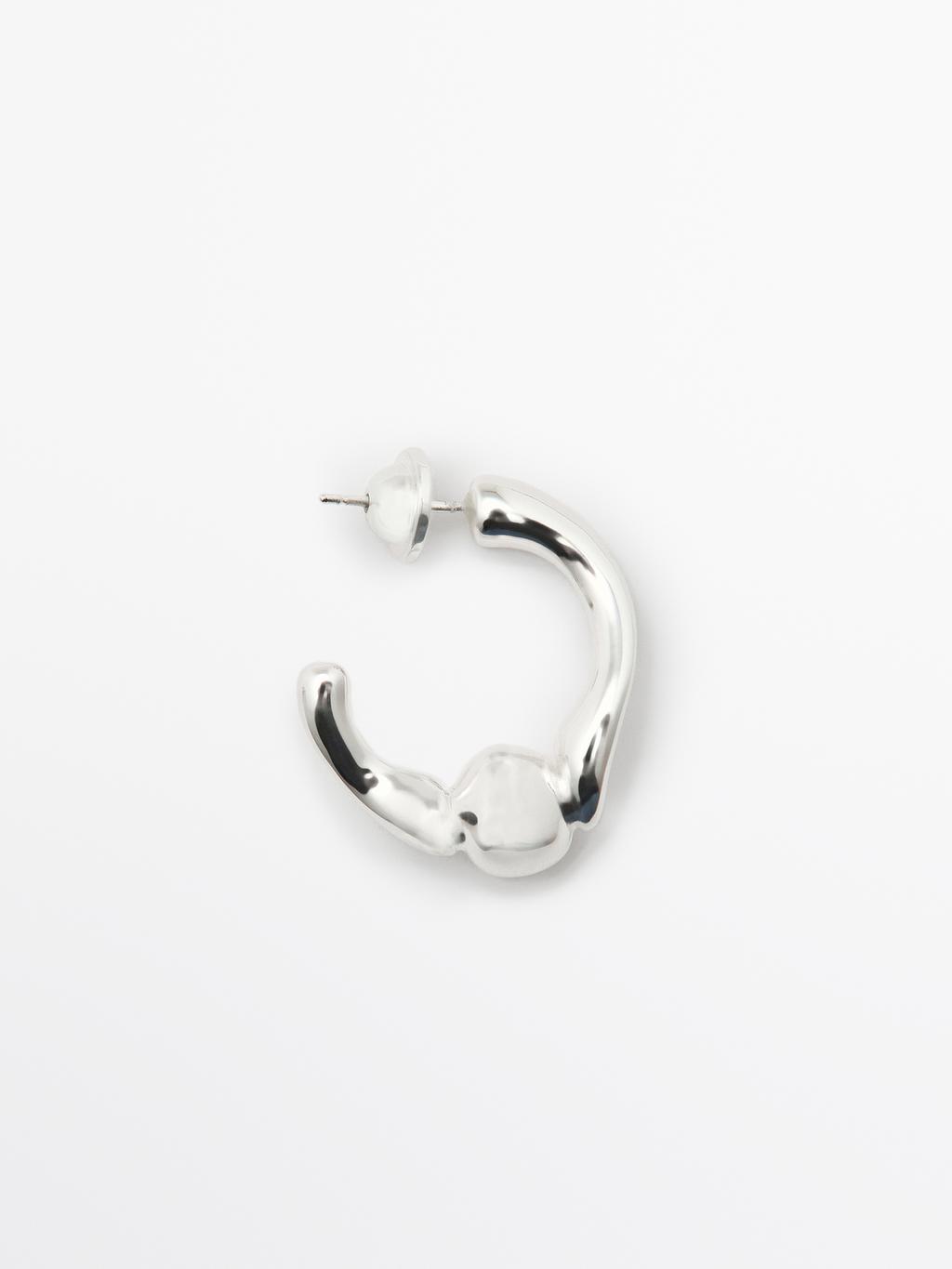 Ball hoop earrings