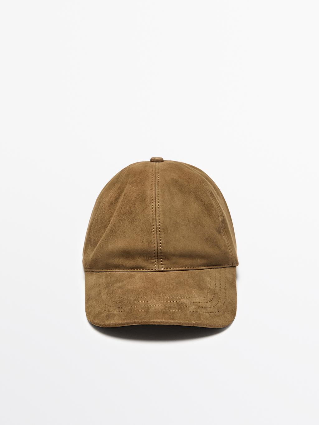 Split leather cap
