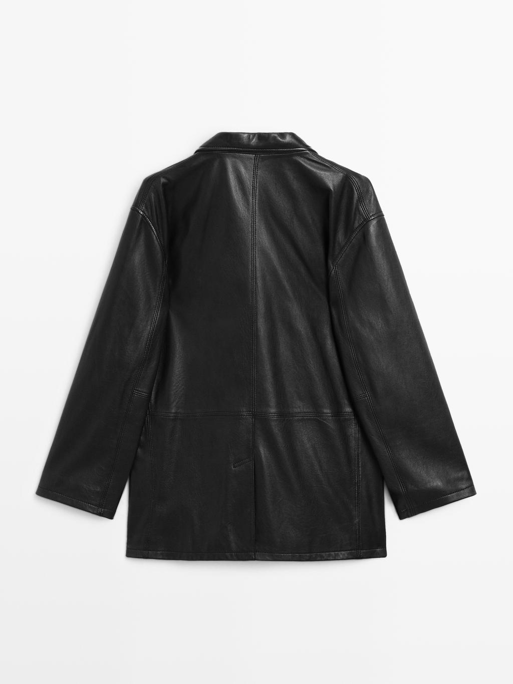 Soft nappa leather blazer