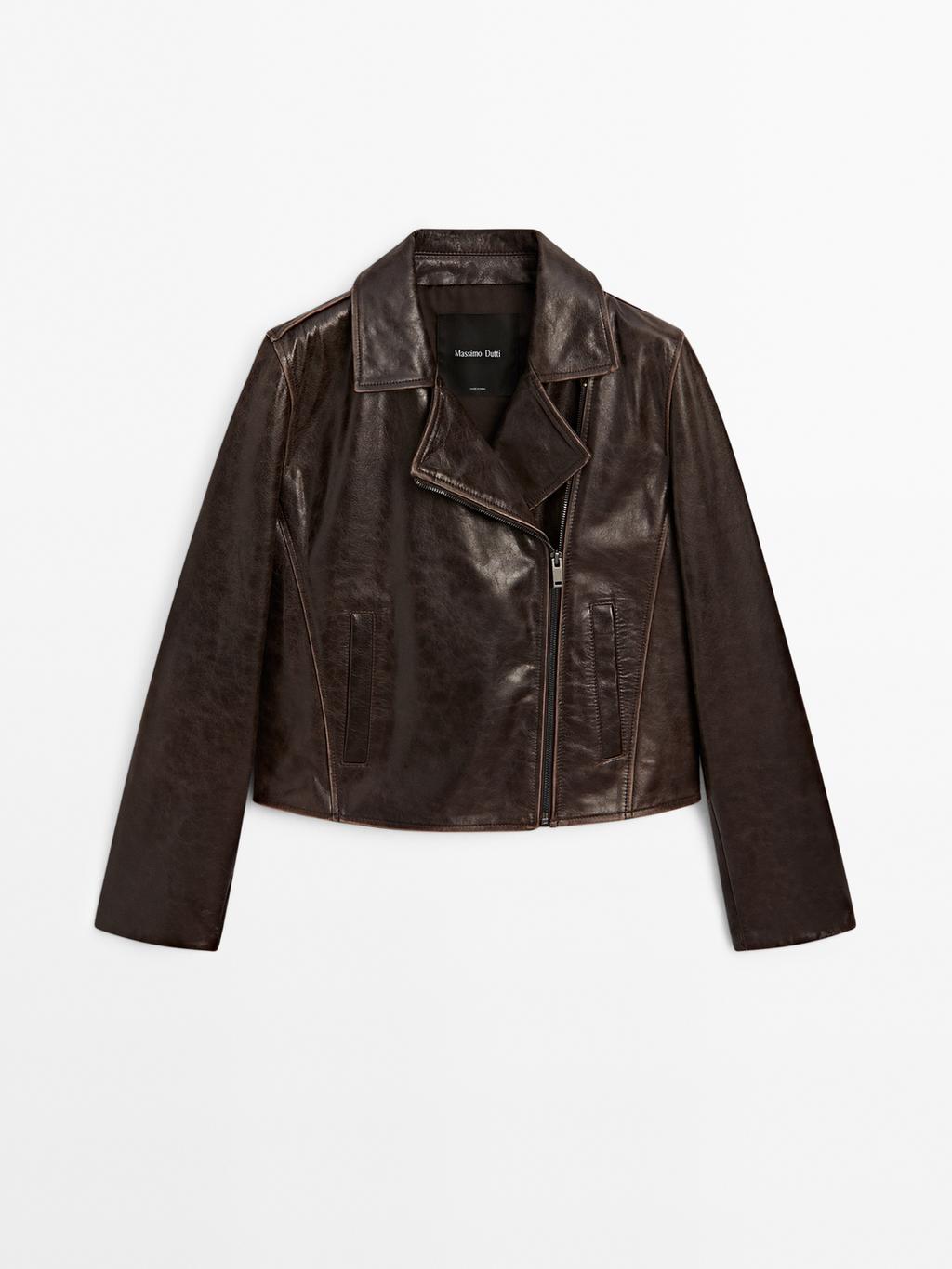 Nappa leather biker jacket