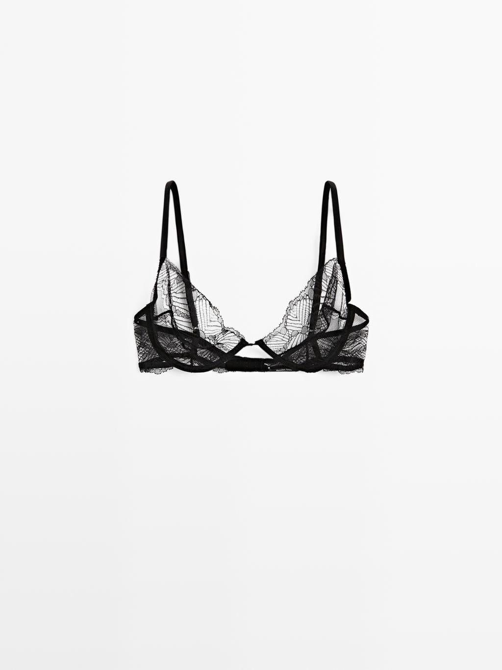 Lace bra with underwire