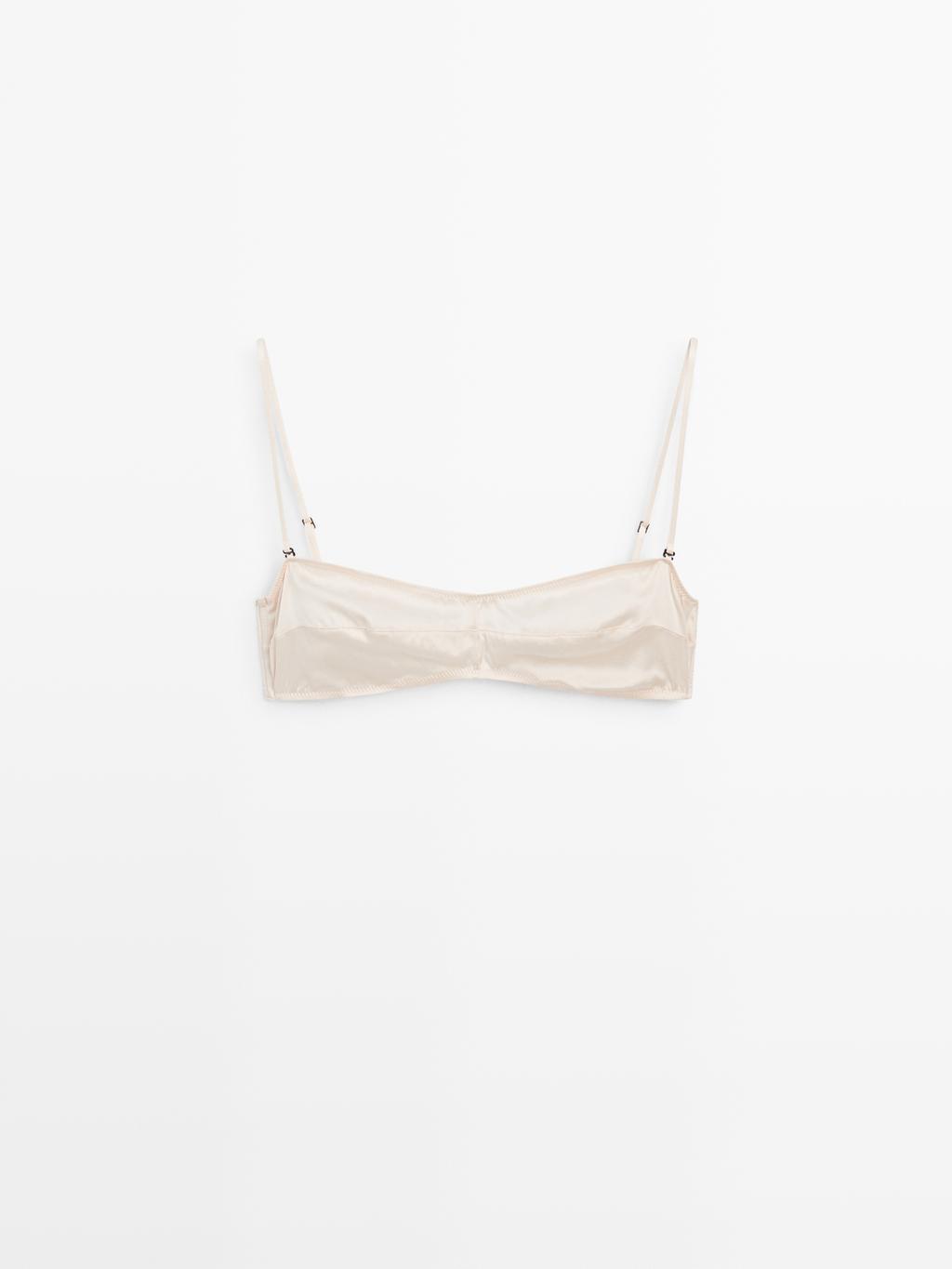 Silk blend bandeau top