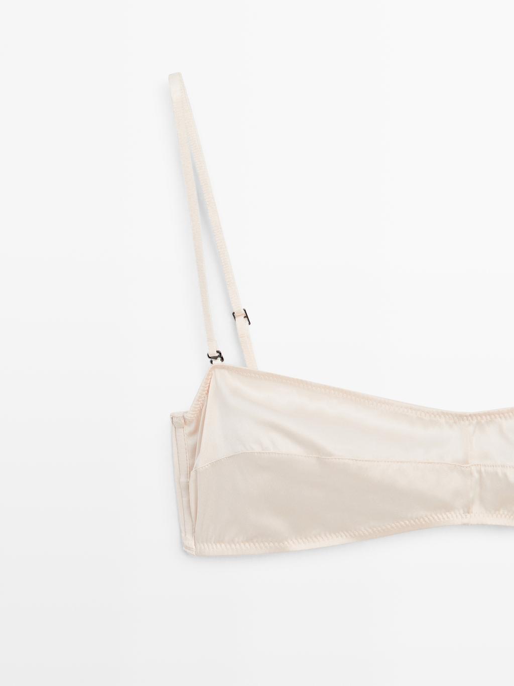 Silk blend bandeau top