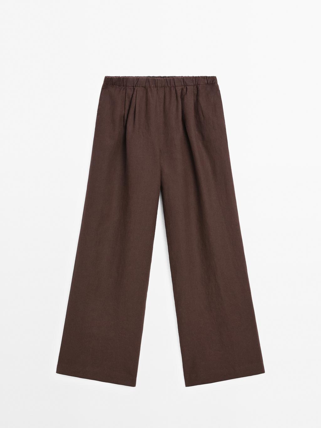 Flowing 100% linen trousers