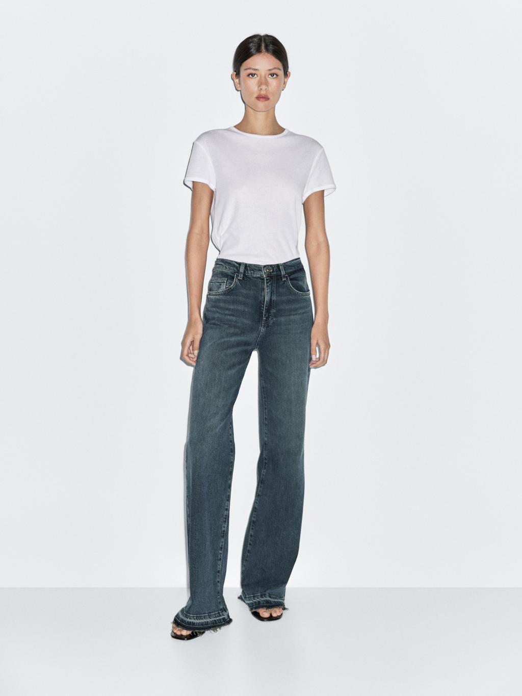 Mid-rise bell bottom jeans