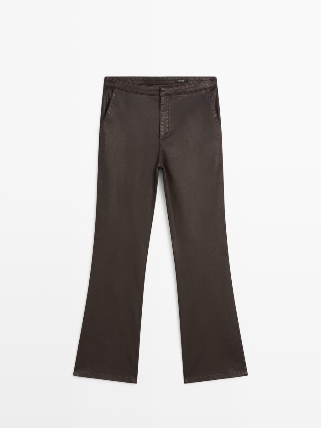 Flared cropped trousers