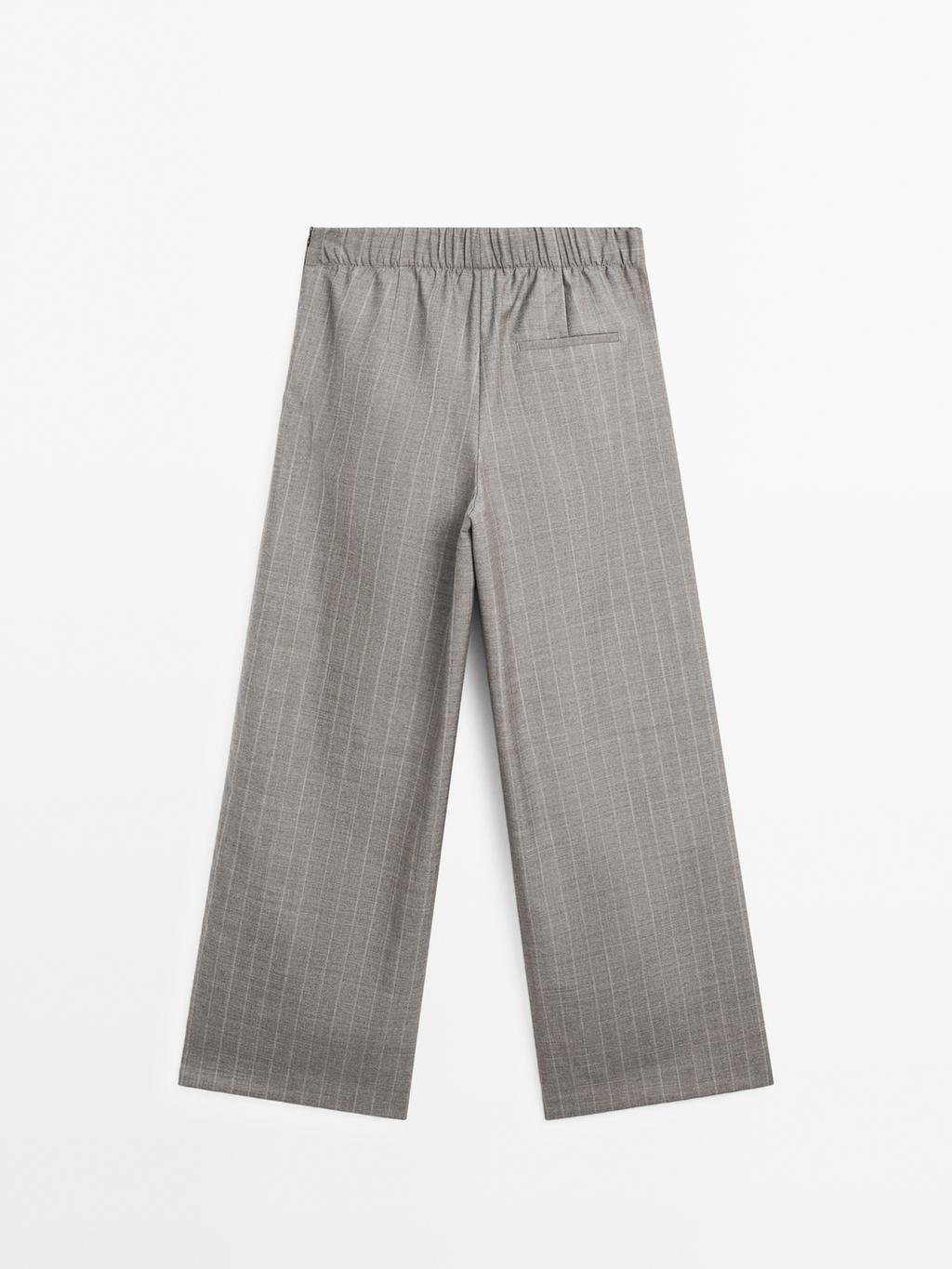 100% wool pinstripe trousers
