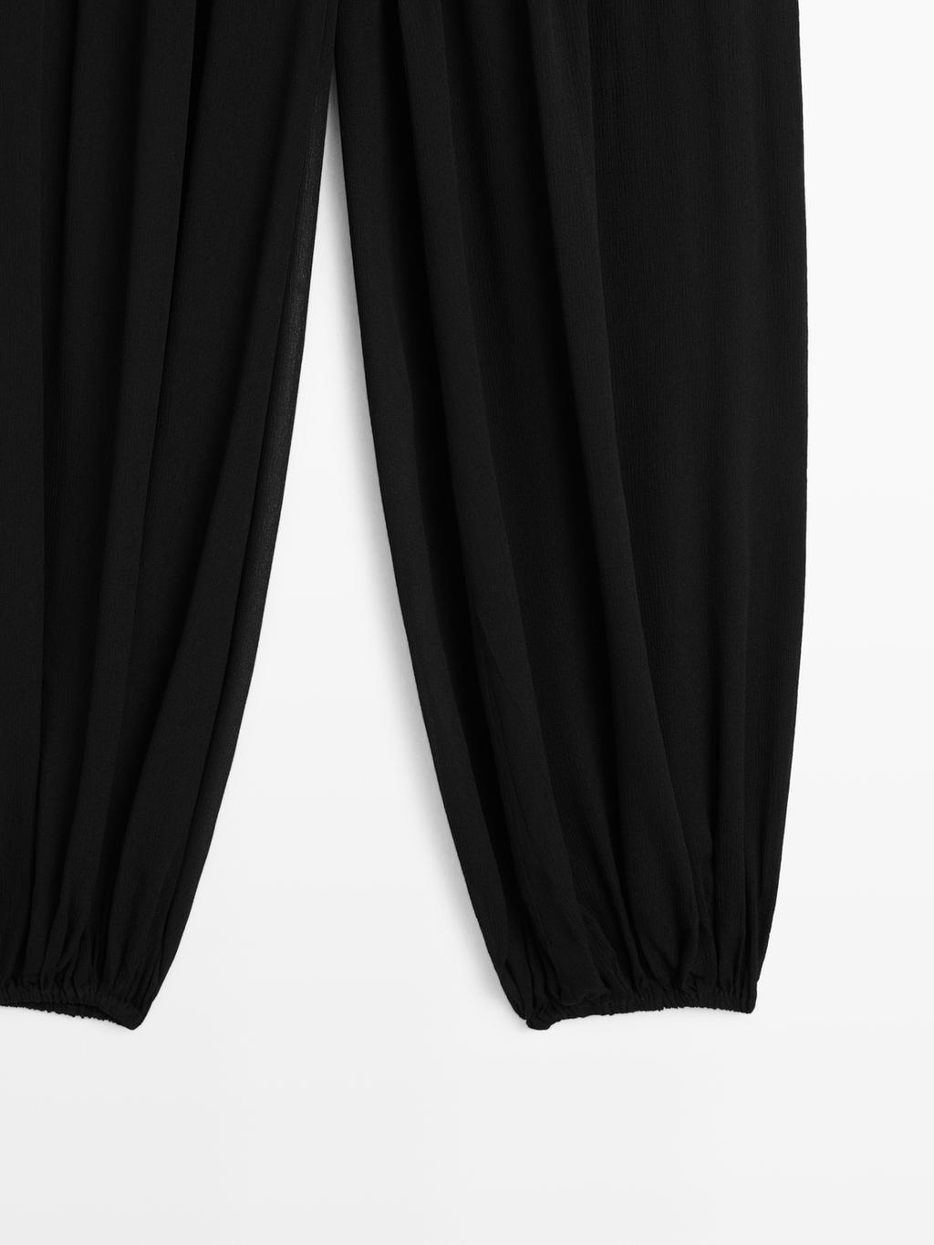 Sarouel trousers in flowing fabric - LIMITED