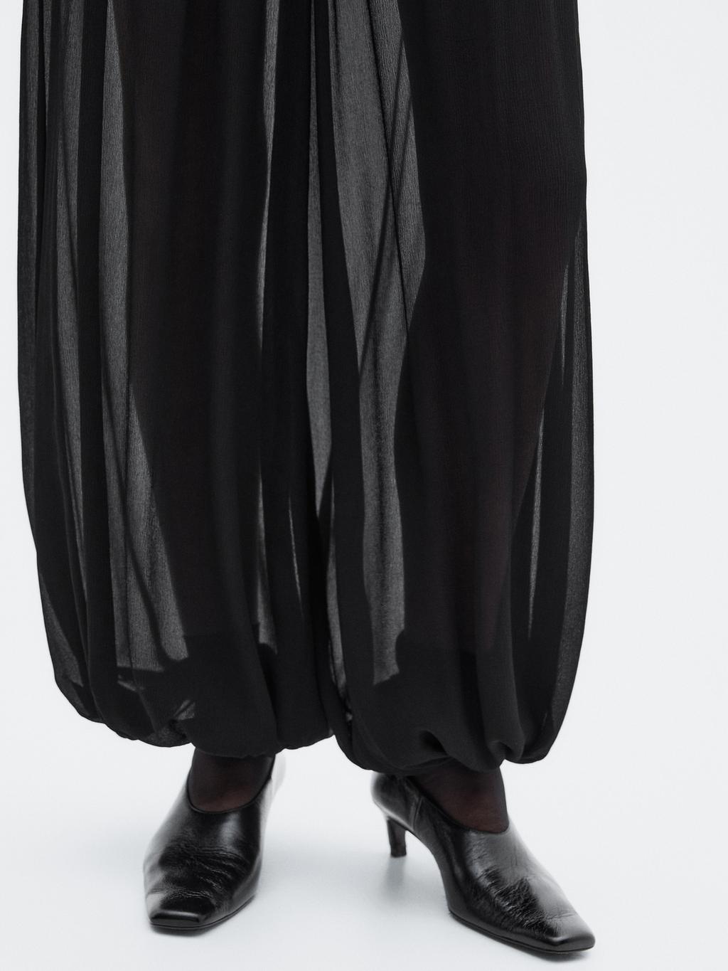 Sarouel trousers in flowing fabric - LIMITED