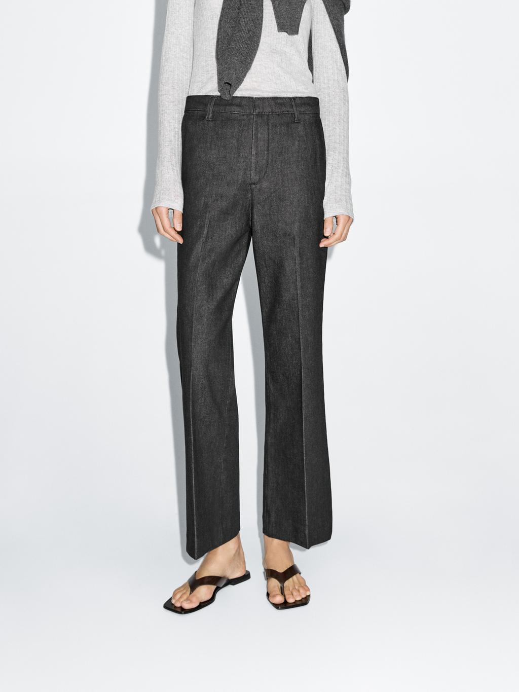 Mid-rise bell bottom jeans