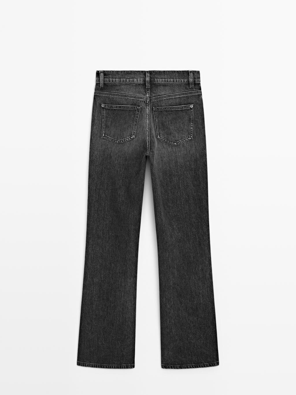 High-waist boot-cut jeans