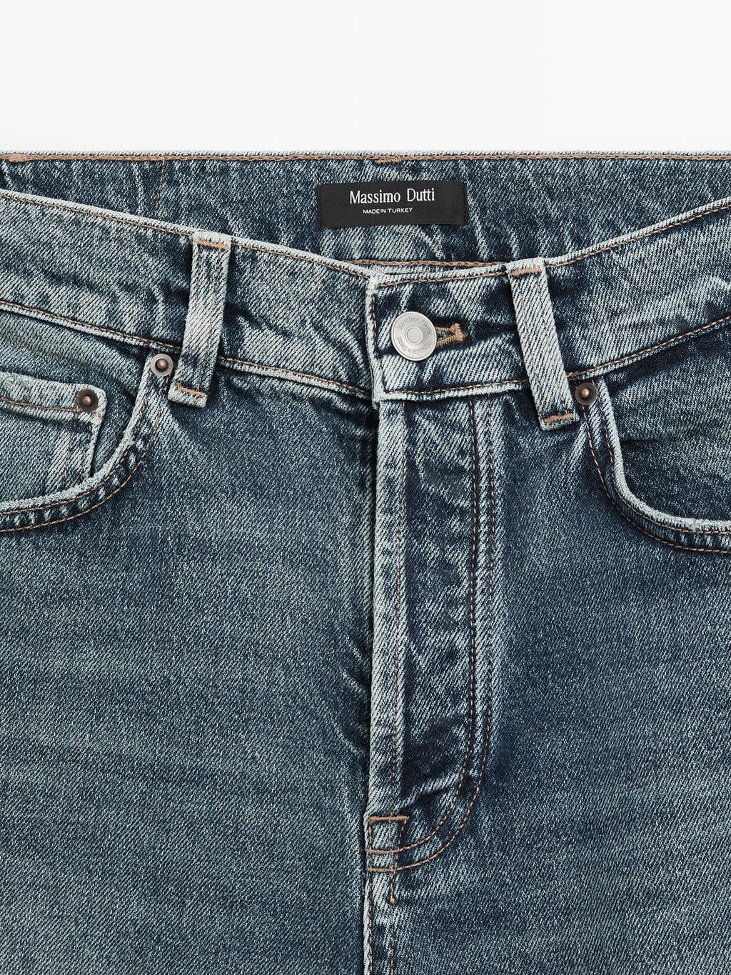 High-waist straight-leg cropped comfort jeans