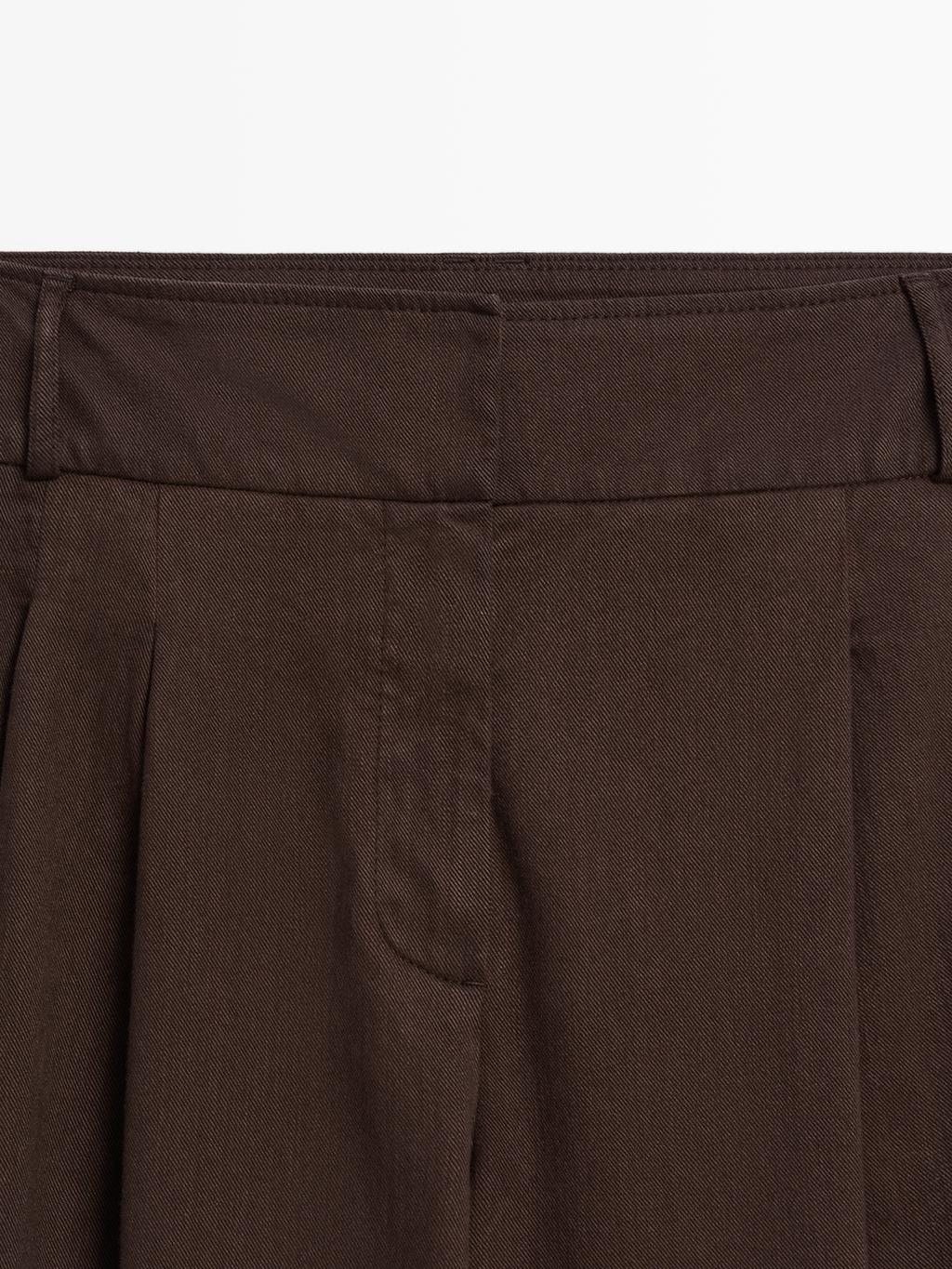 High-waist wide-leg trousers