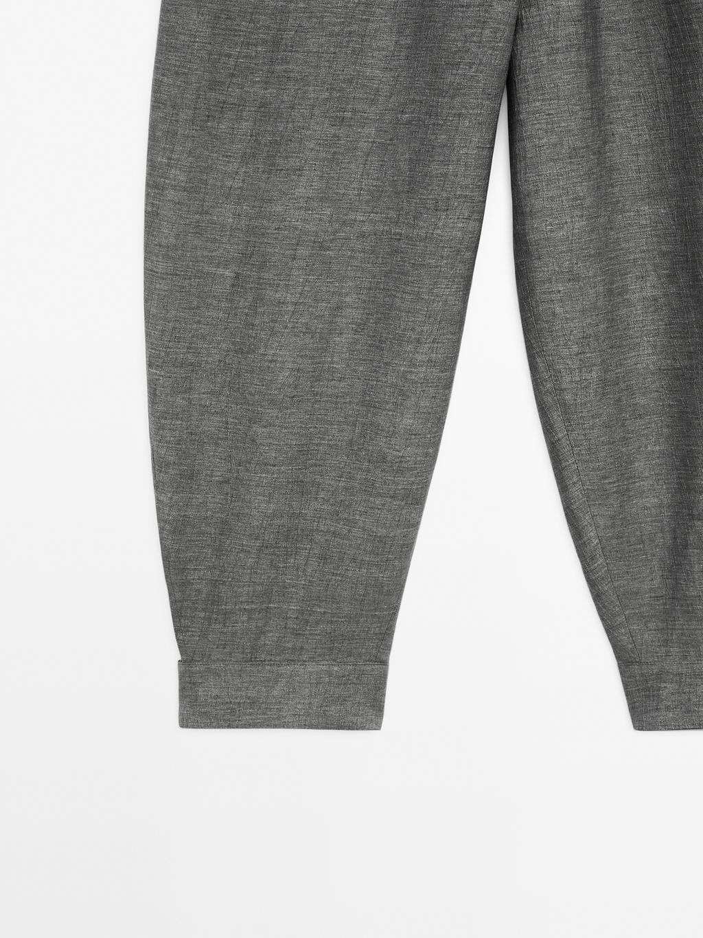 Sarouel trousers with button details