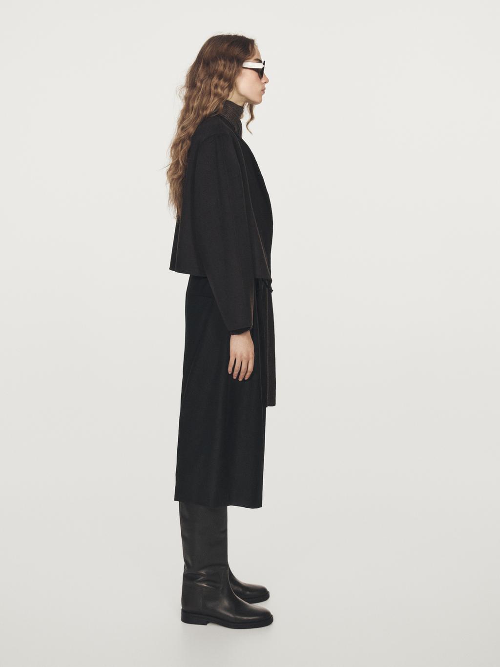 Long flannel Bermuda shorts with darts