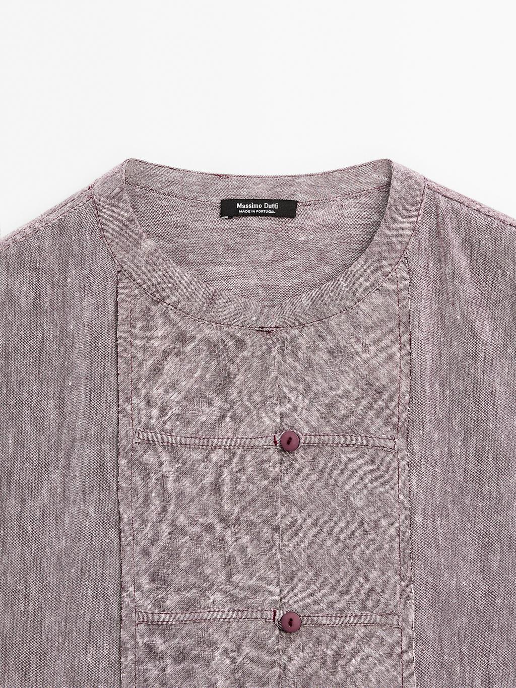 Flowing blouse with bib detail