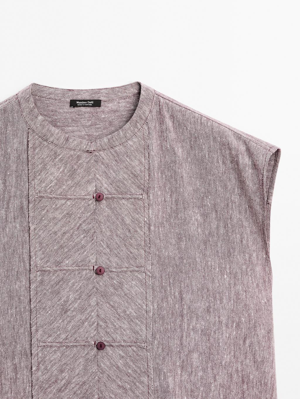 Flowing blouse with bib detail