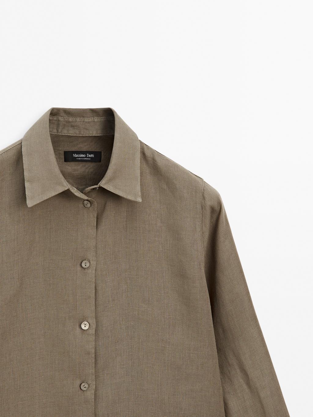 Flowing 100% linen shirt