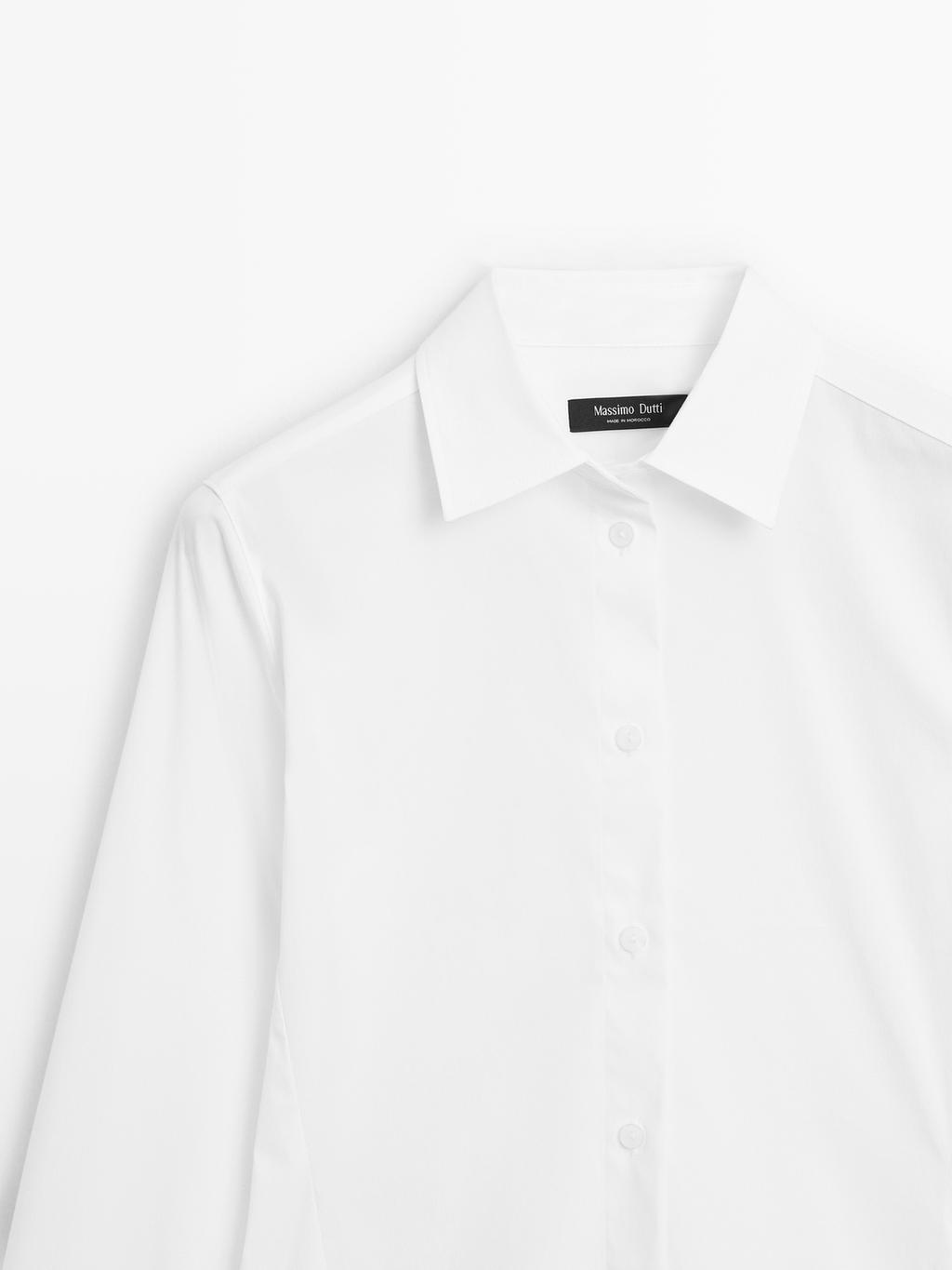 Cotton blend stretch shirt