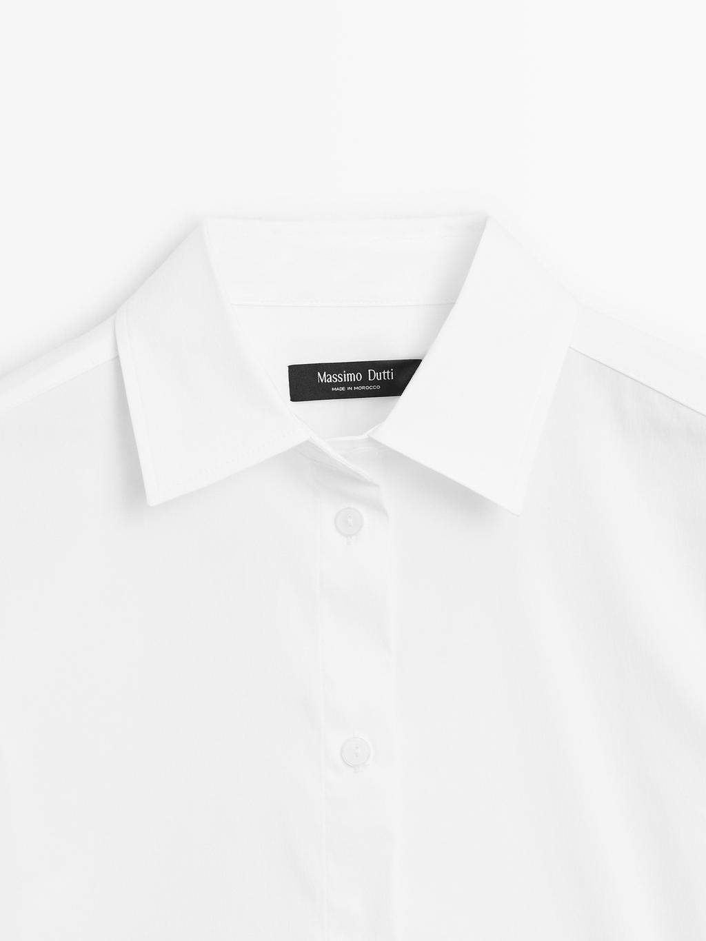 Cotton blend stretch shirt