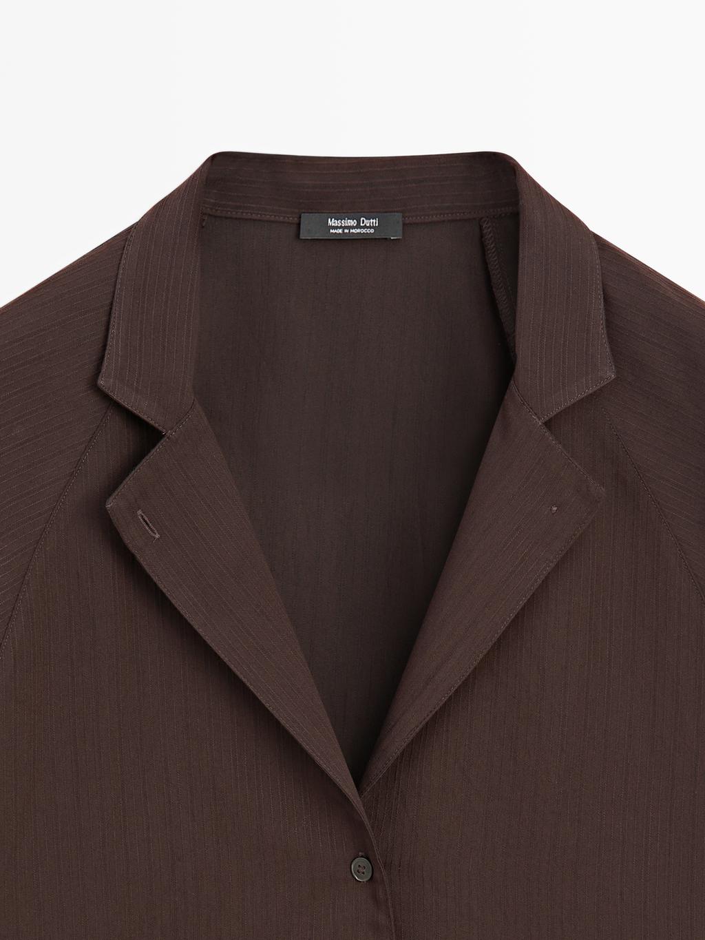 Textured raglan sleeve shirt