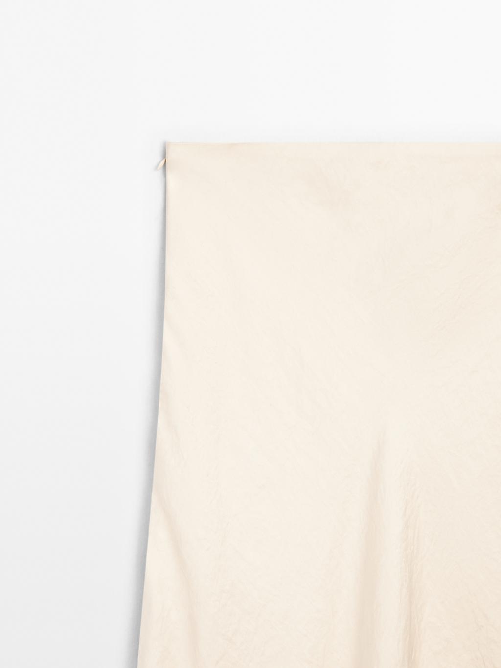 Flowing satin midi skirt