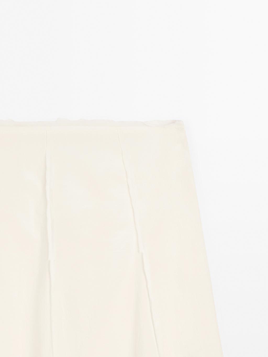 Cotton blend midi skirt with seam details