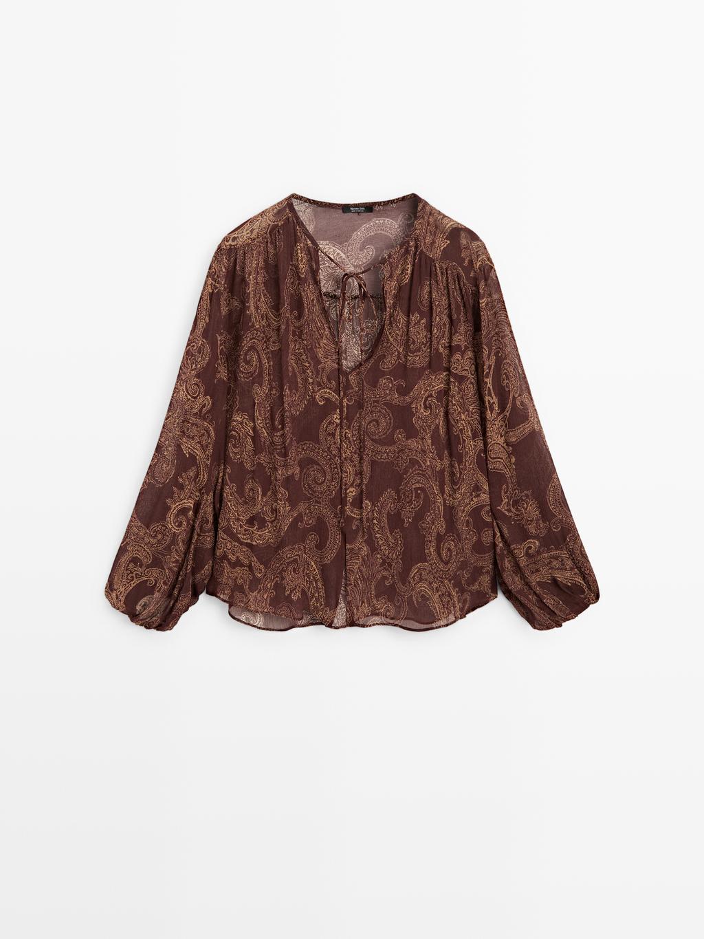 Flowing paisley print blouse