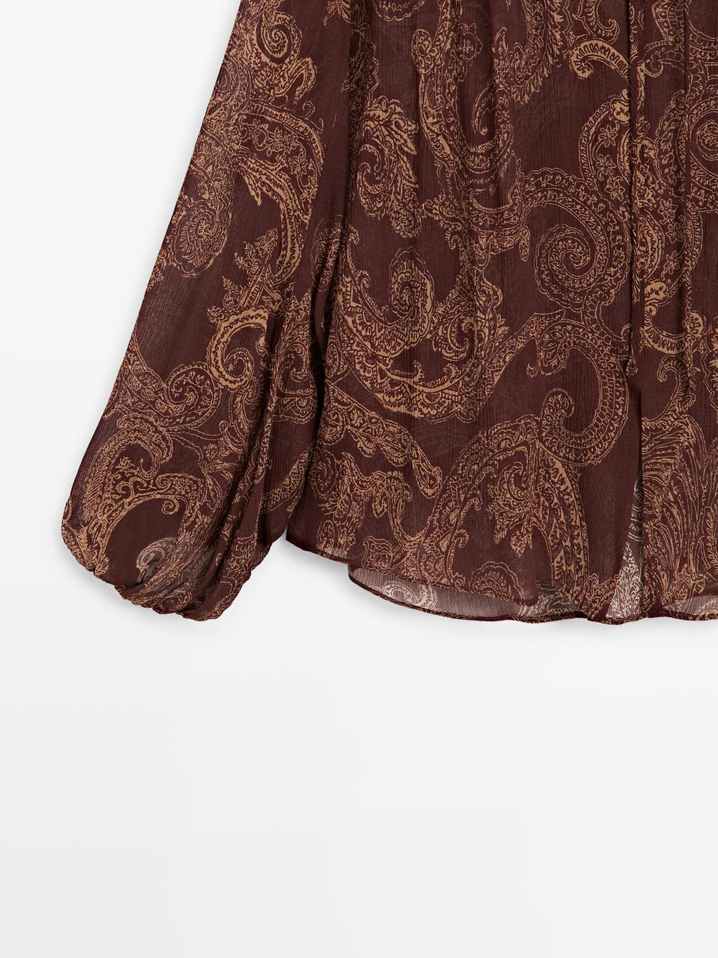 Flowing paisley print blouse