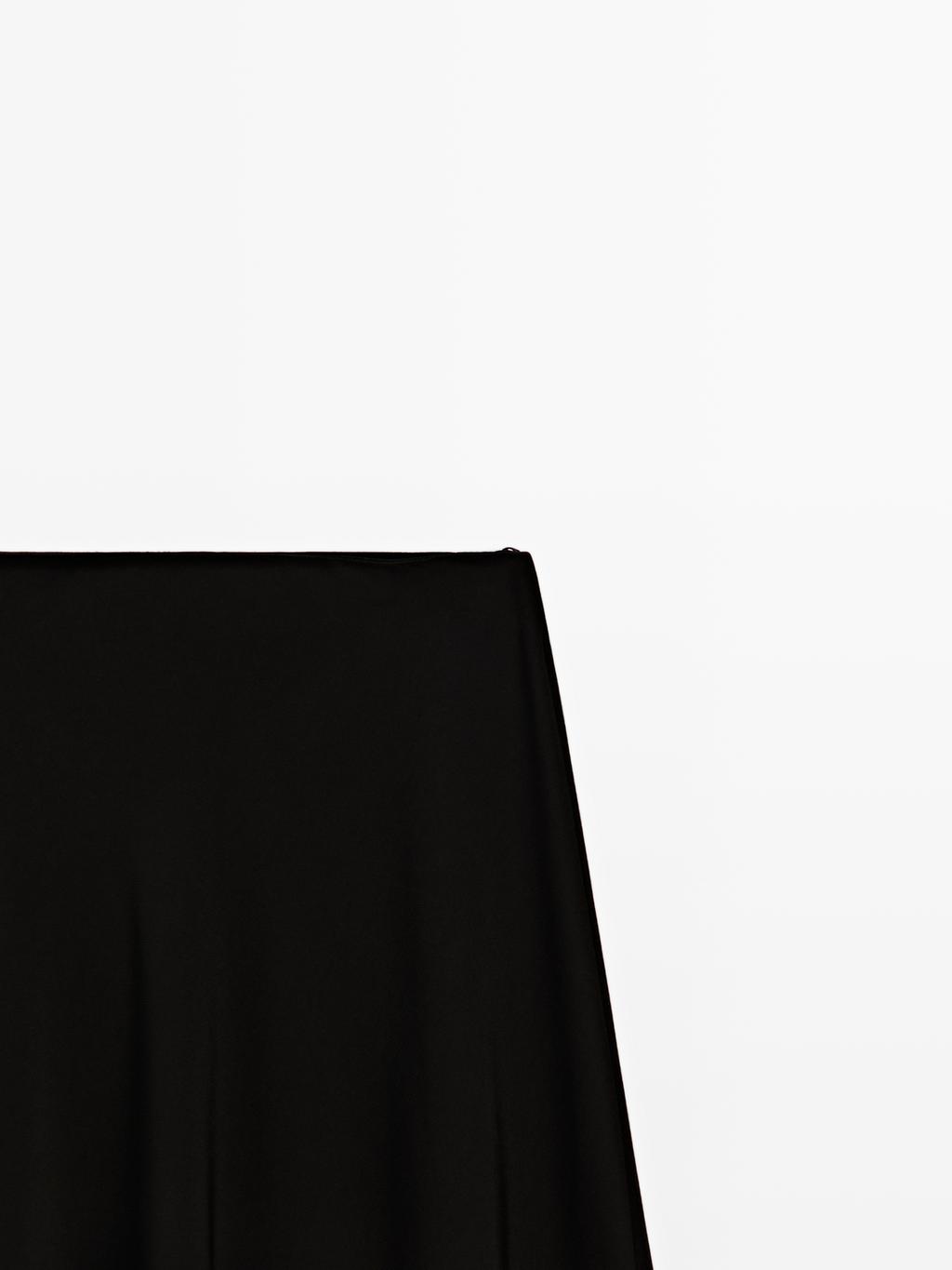 Long flared skirt with button details