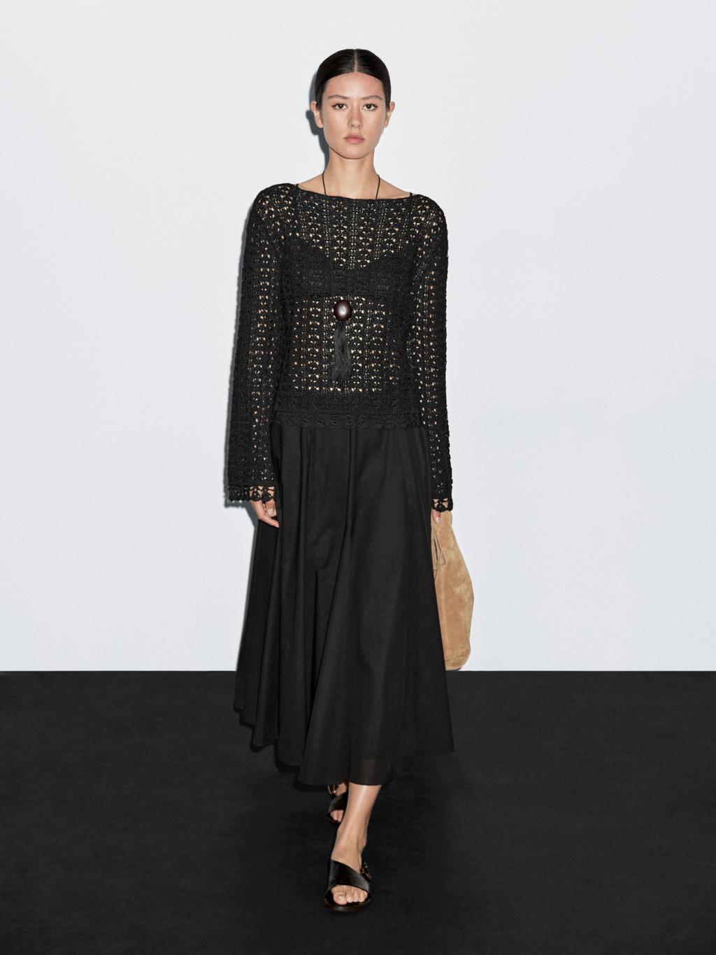 100% cotton flared skirt