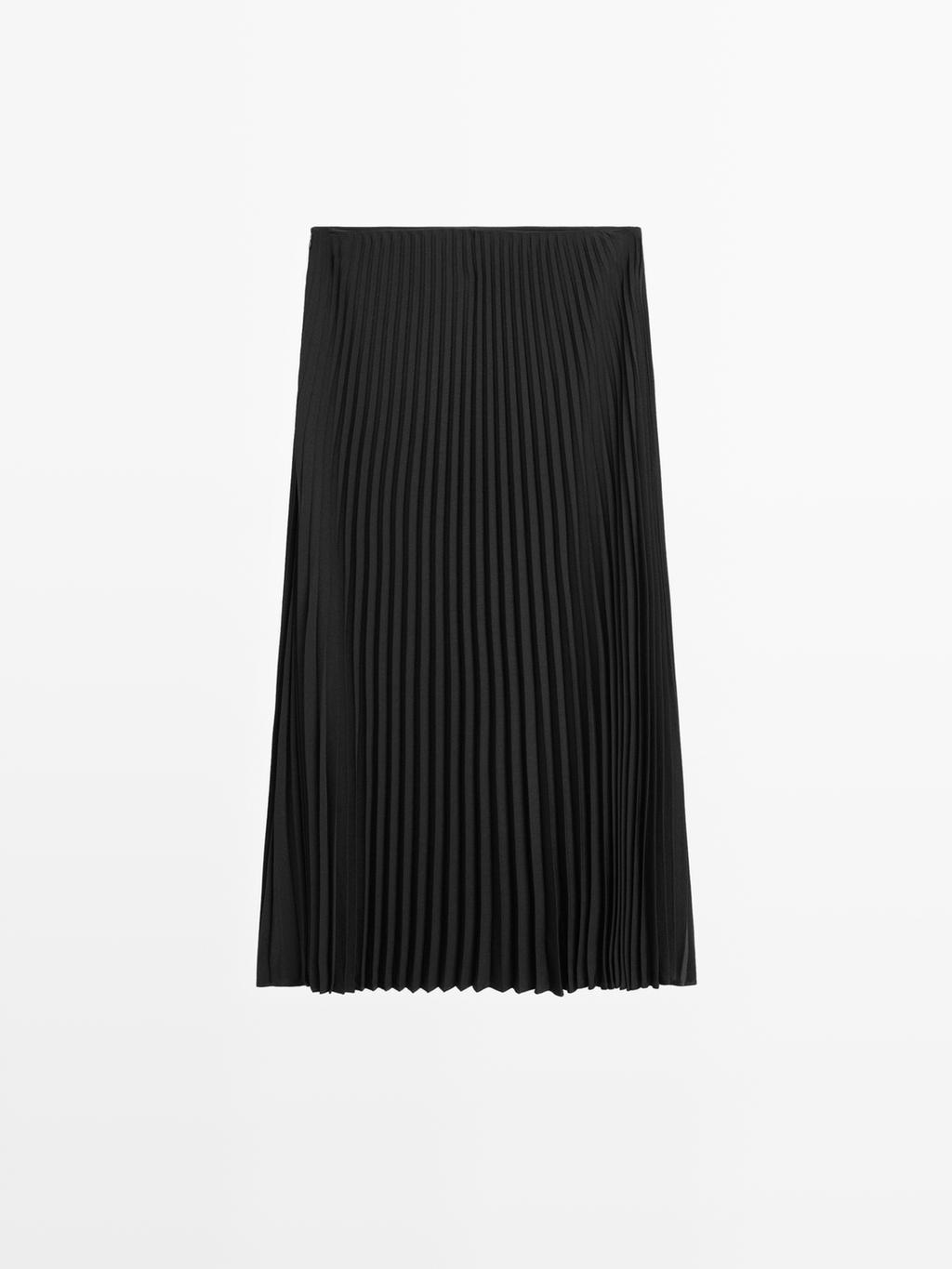 Long pleated skirt