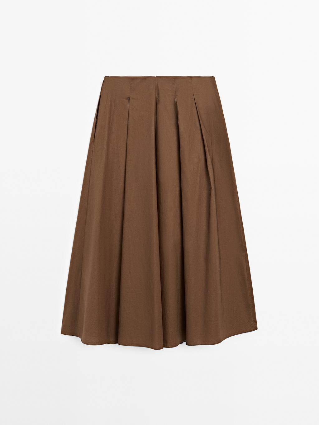 Long box pleat skirt