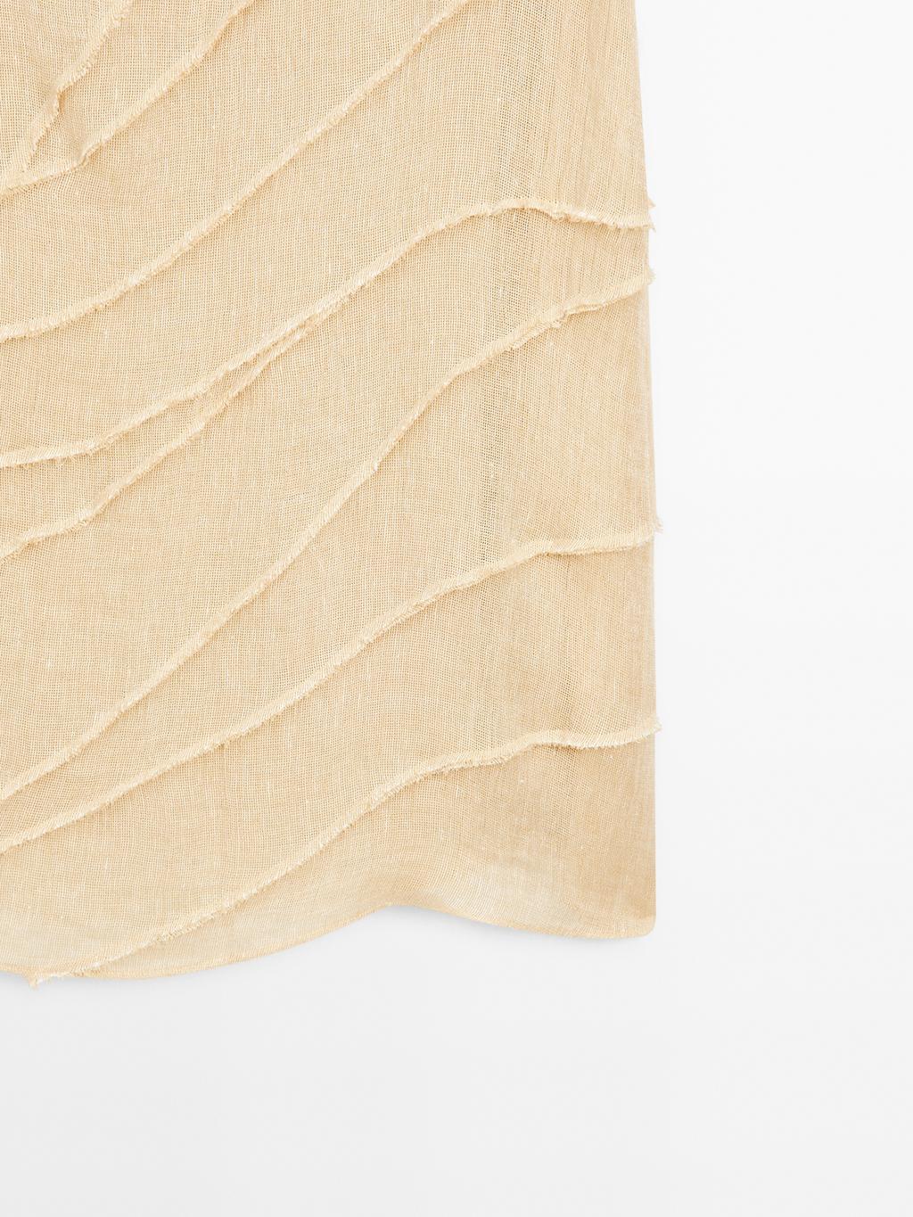 Midi skirt with patchwork detail