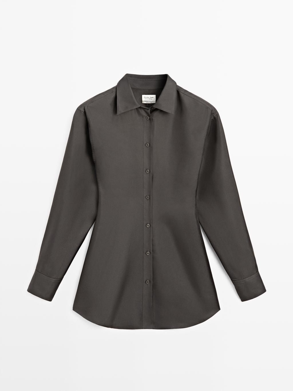 100% silk fitted flowing shirt - LIMITED