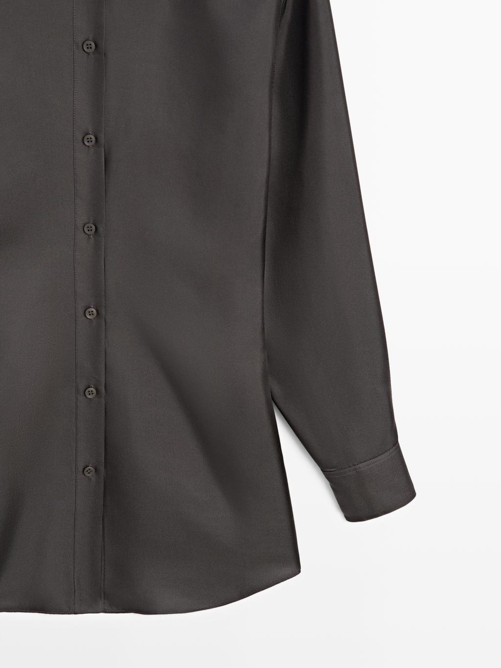 100% silk fitted flowing shirt - LIMITED