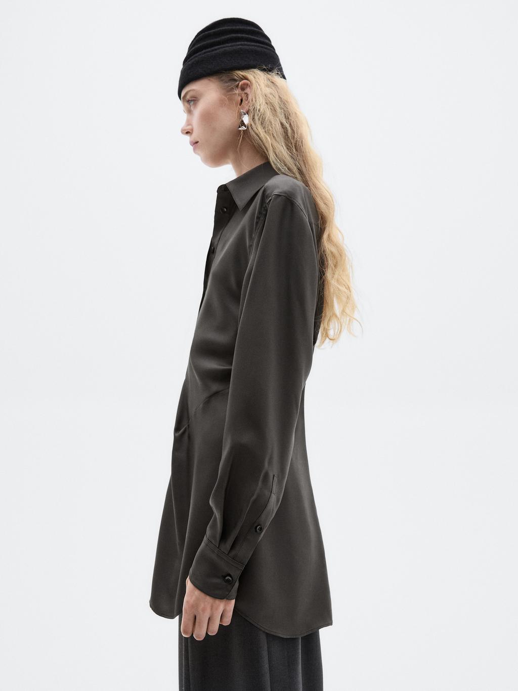 100% silk fitted flowing shirt - LIMITED