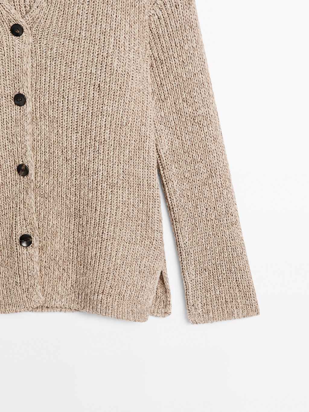 Flecked knit cardigan