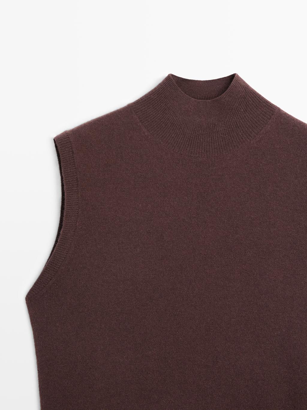 100% cashmere knit vest