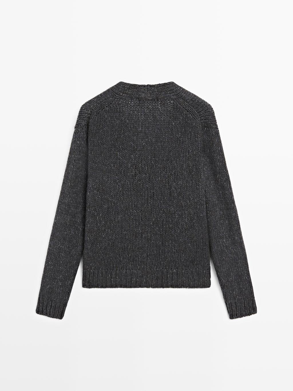 Wool blend V-neck cardigan