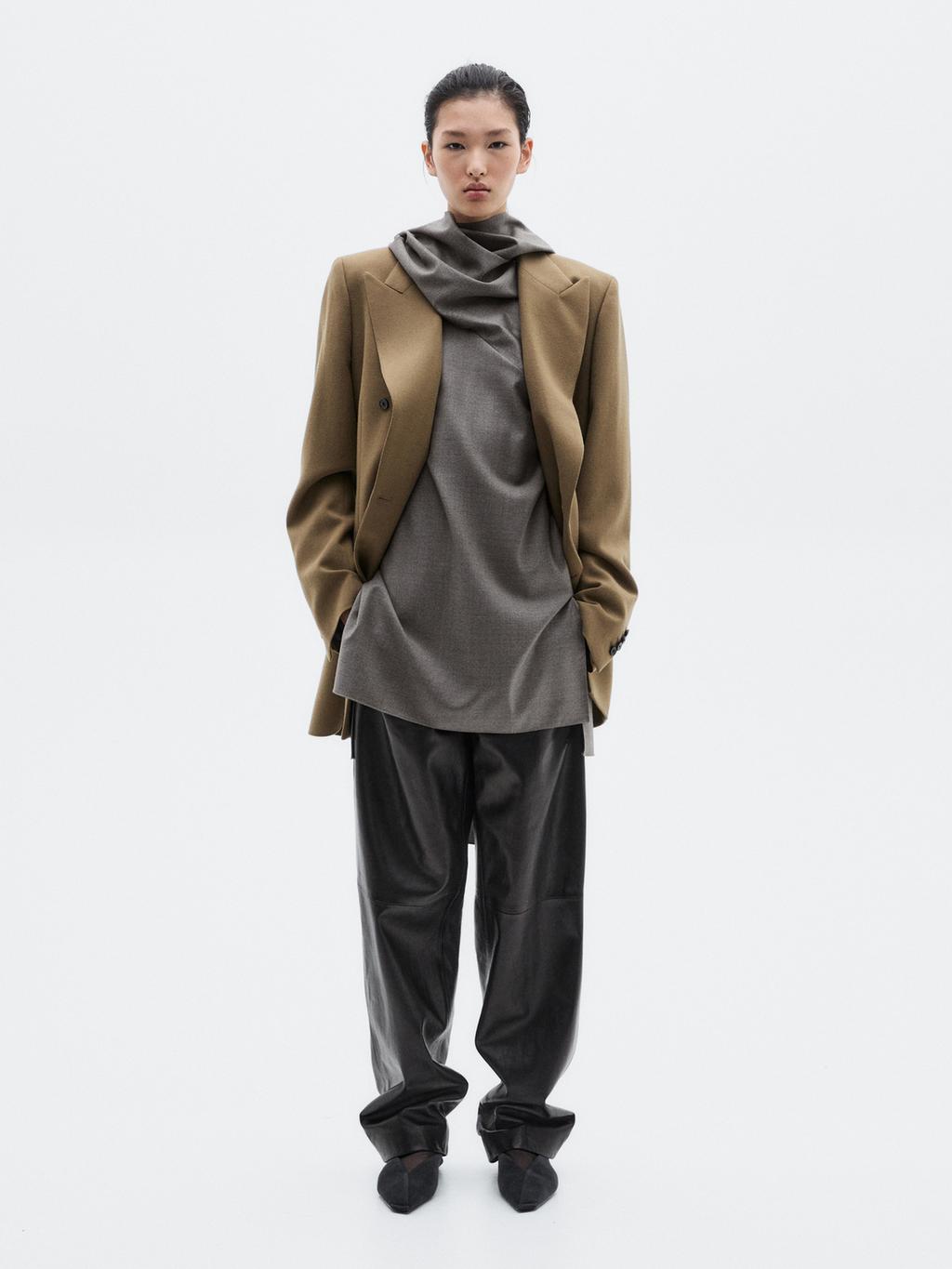 Long 100% wool double-breasted blazer - LIMITED