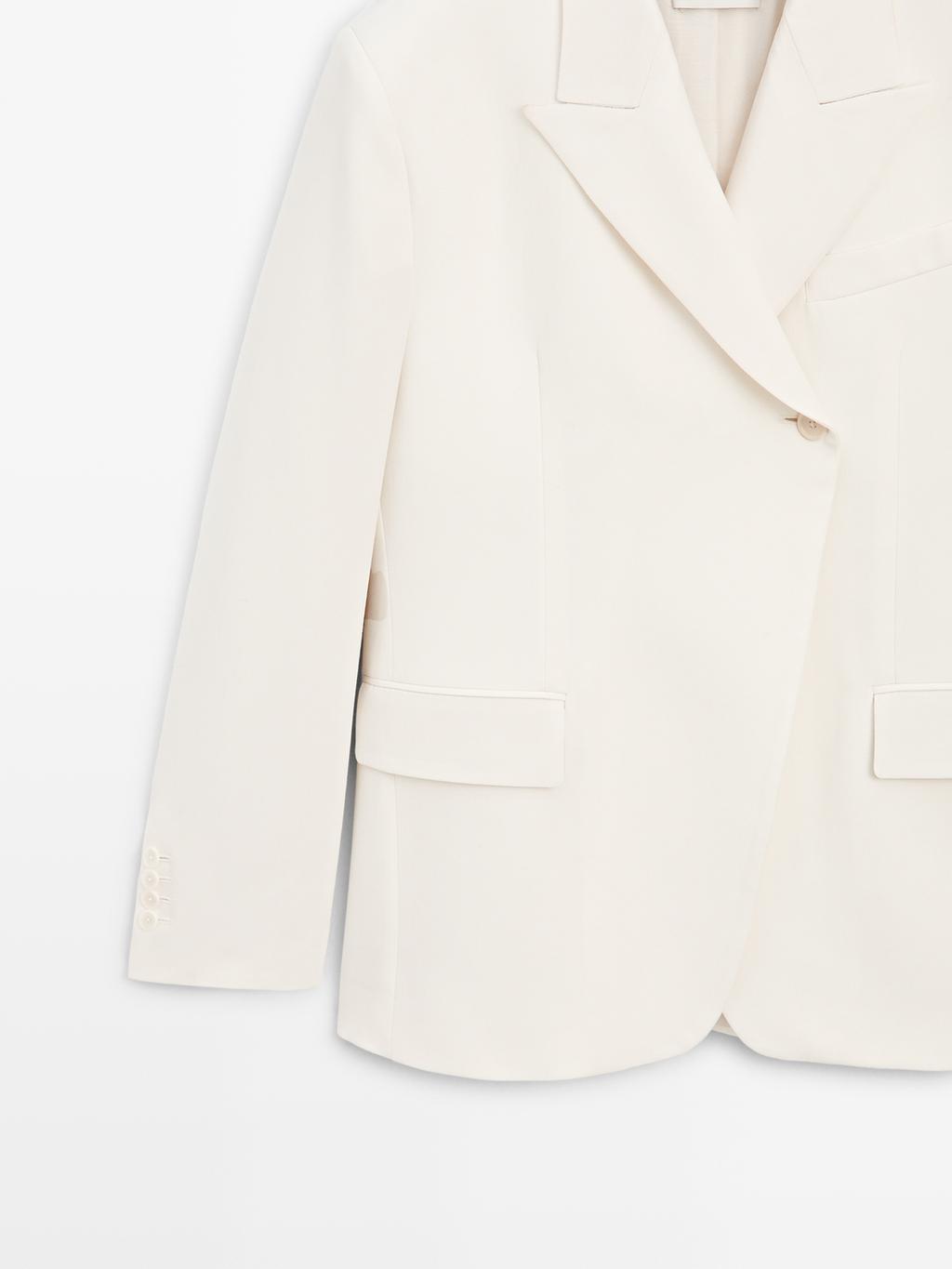 Wool blend crossover blazer - LIMITED