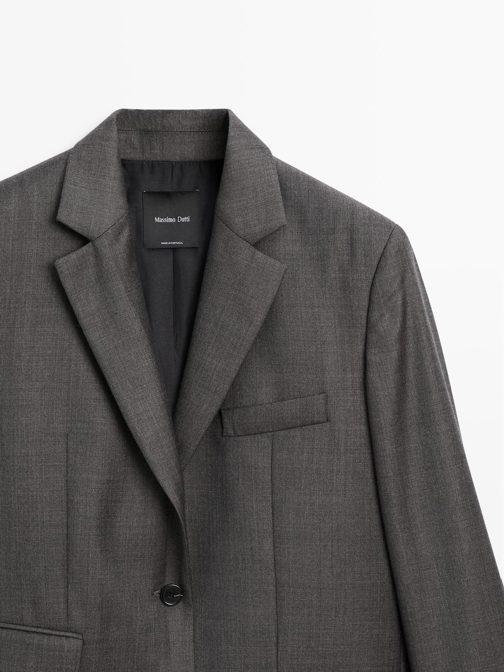 100% wool suit blazer