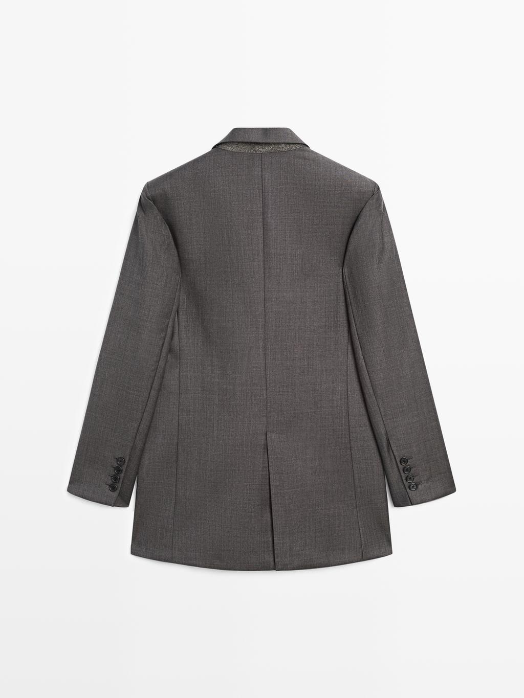 100% wool suit blazer