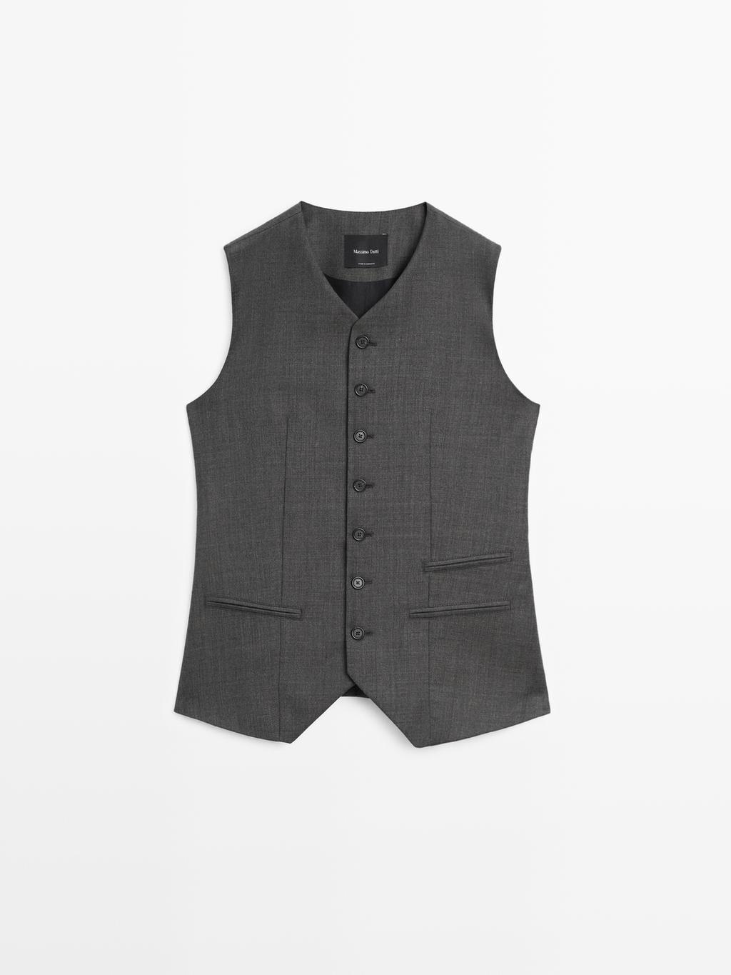 100% wool suit waistcoat