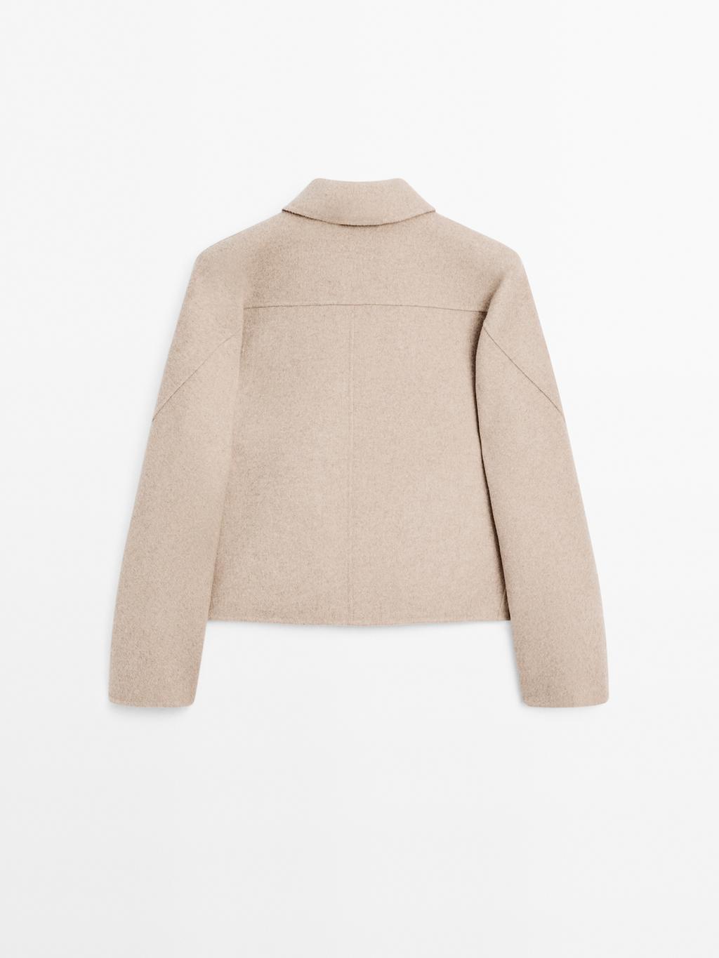 Cropped wool blend jacket