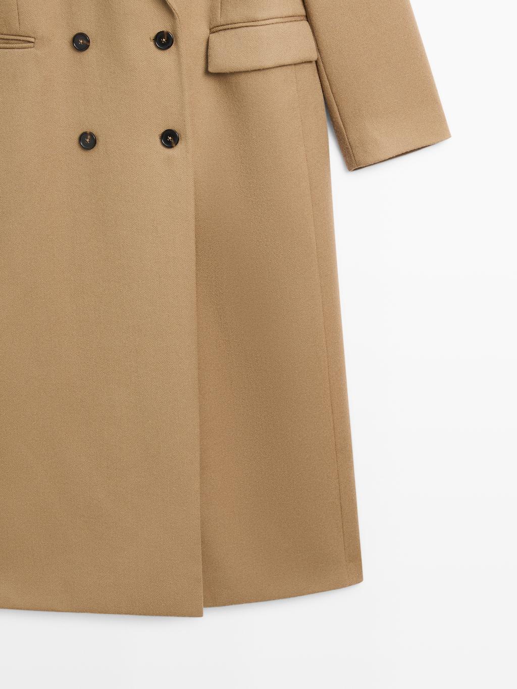 100% wool long coat